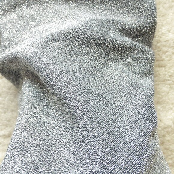 QUPID soft silver knit metallic boots - Picture 8 of 9